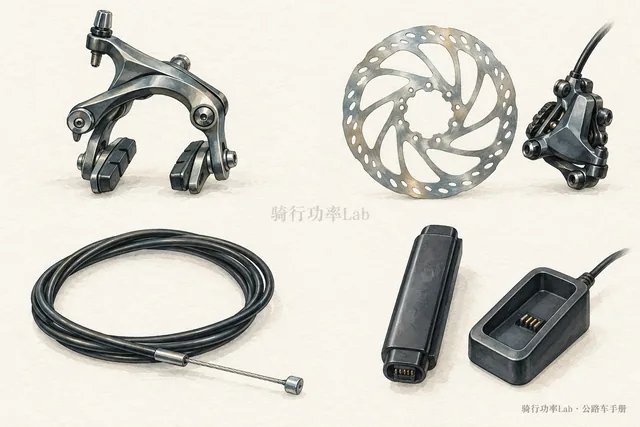 圈刹作用在轮圈，碟刹作用在碟片；理解位置后再比较维护与用途。