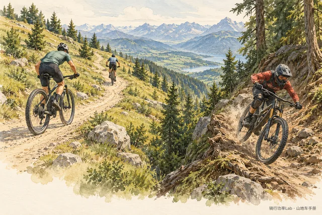 越野与速降的比赛任务不同，不能用一种比赛概括全部山地骑行。
